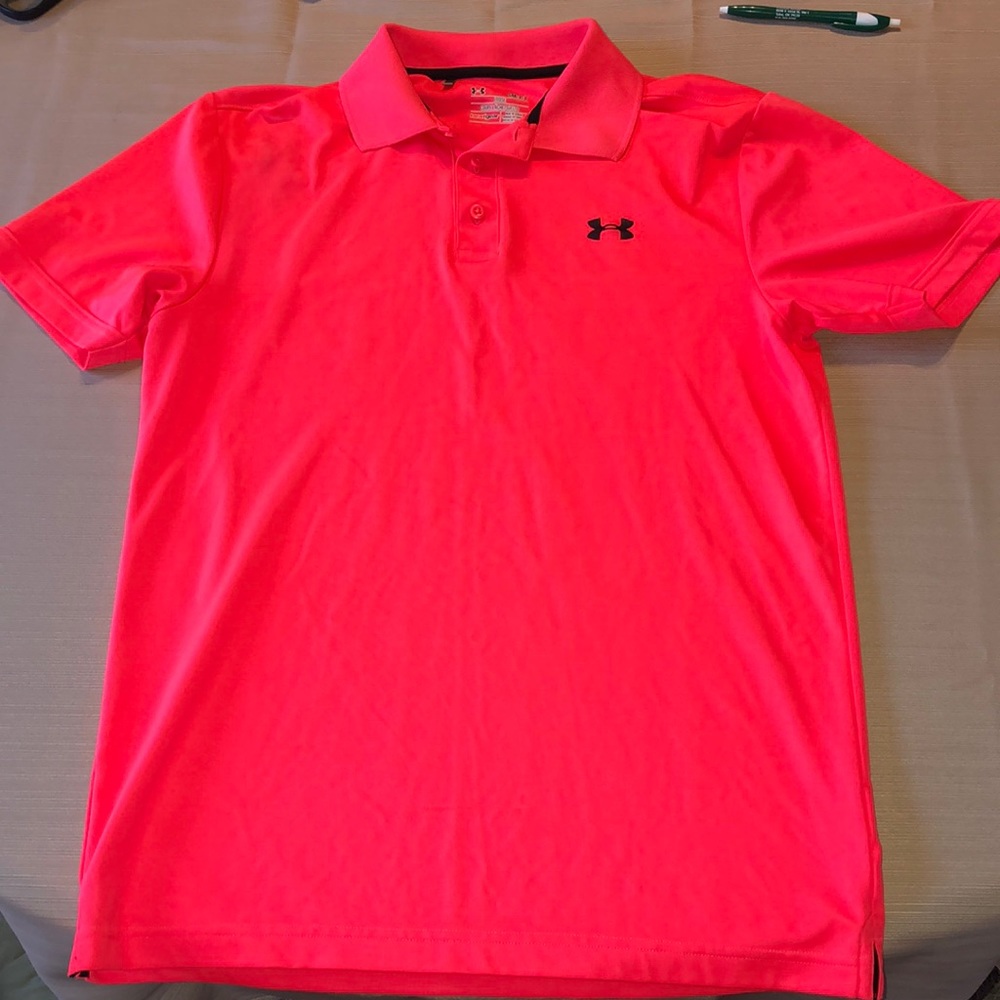 Neon Pink Men’s Under Armour Golf Shirt